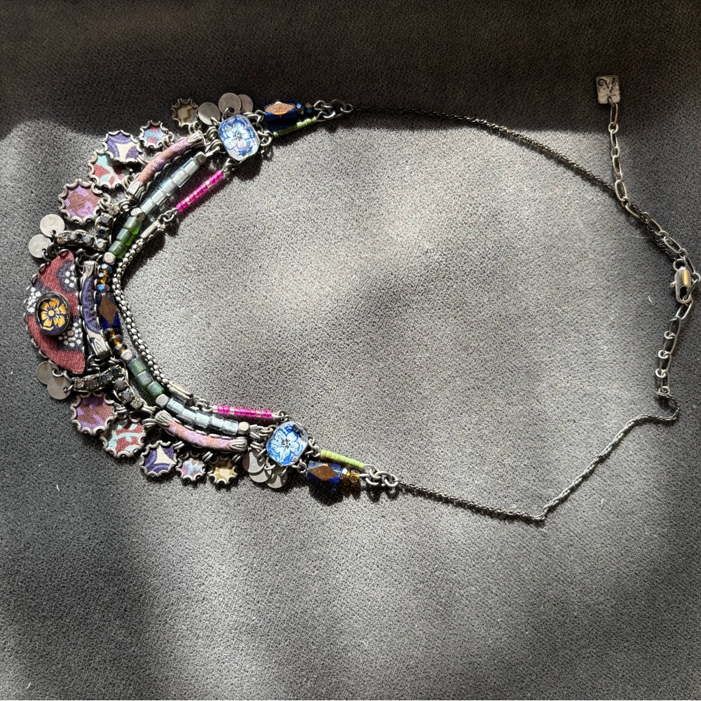 Artisan Multicolor Statement Necklace - image 6